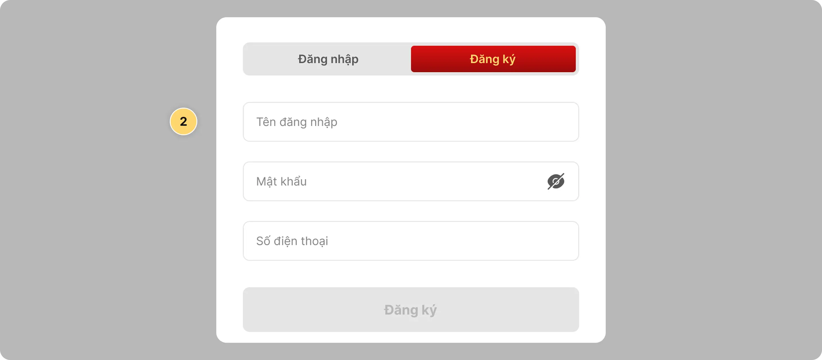 register step 2