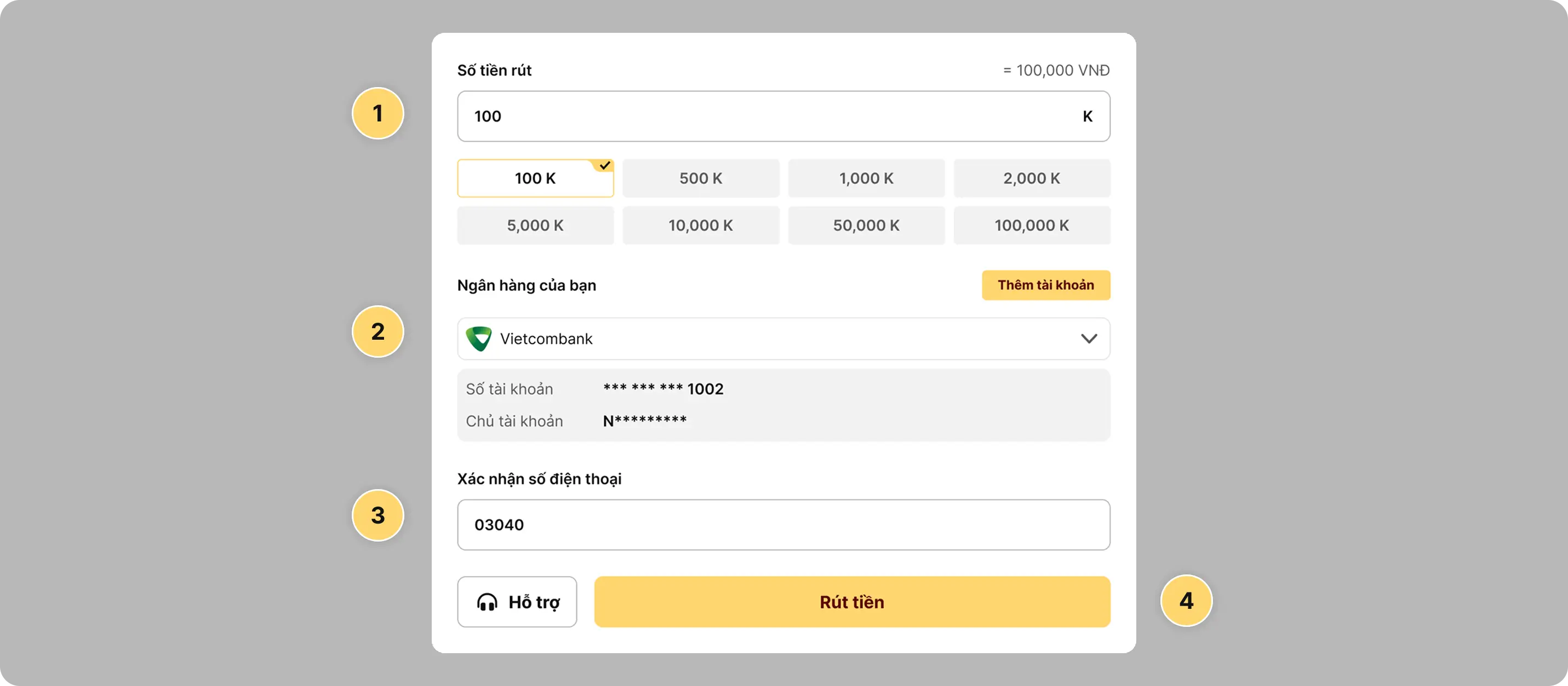 withdraw bank guide